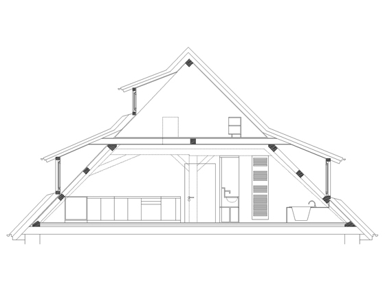 Schnitt Dachgeschoss