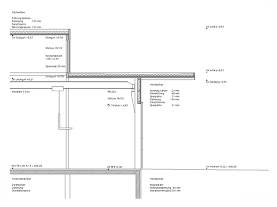 Holzbau Lutz - Detailschnitt